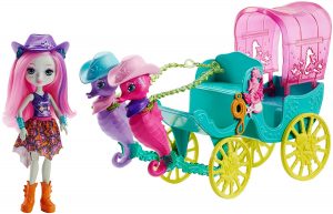 Enchantimals Seahorse Carriage Sandella Seahorse Doll Playset